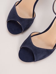 Phase Eight Blue Suede Sandals - Image 6 of 6