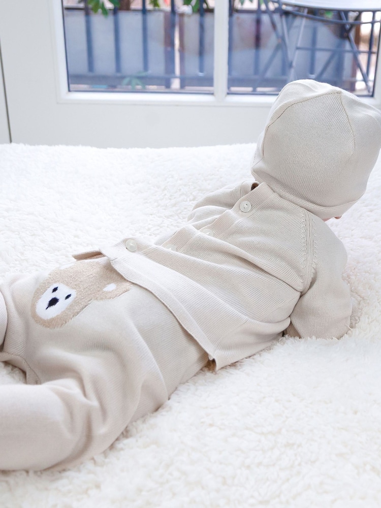 Bleu - Emile Et Rose Marco - Two-Piece en maille avec motif peluche, Leggings et amp; Chapeau - Image 2 de 8 Bleu - Emile Et Rose Marco - Two-Piece en maille avec motif peluche, Leggings et amp; Chapeau - Image 2 de 8