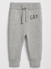 Gap Grey Logo Pull On Fleece-Lined Joggers (Newborn-5yrs) - Image 1 of 1