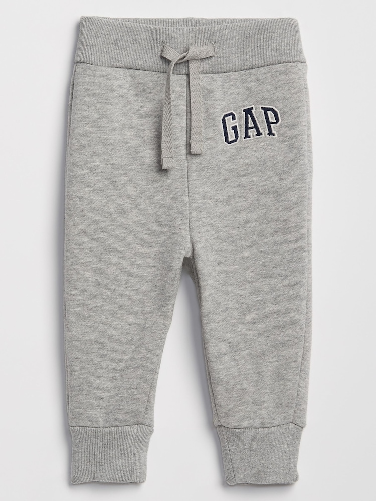 Gap Grey Logo Pull On Fleece-Lined Joggers (Newborn-5yrs) - Image 1 of 1