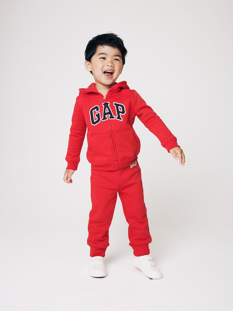 Gap Red Logo Pull On Fleece-Lined Joggers (Newborn-5yrs) - Image 2 of 5