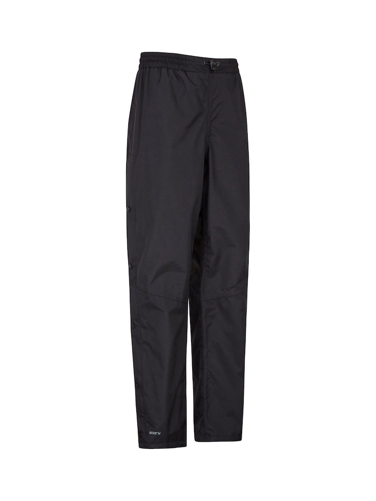 Mountain Warehouse Black Downpour Womens Short Length Waterproof Trousers - Image 2 of 5