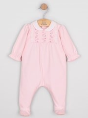Emile Et Rose Pink Madeleine - All-In-One With Embroidered Yoke, Lace Trim & Collar - Image 2 of 4