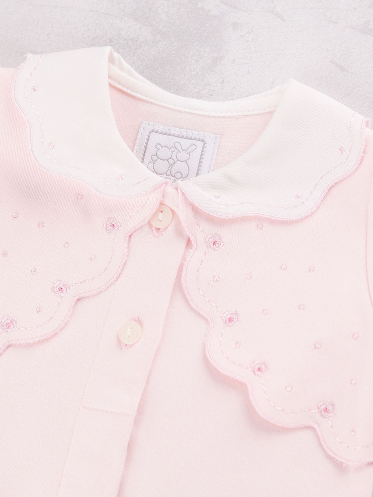 Emile Et Rose Pink Maisie - All-In-One With Mock Bolero & Large Collar - Image 4 of 4