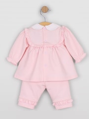 Emile Et Rose Pink Macey - Two-Piece Top & Trousers Set With Embroidered Inset Panel - Image 5 of 7