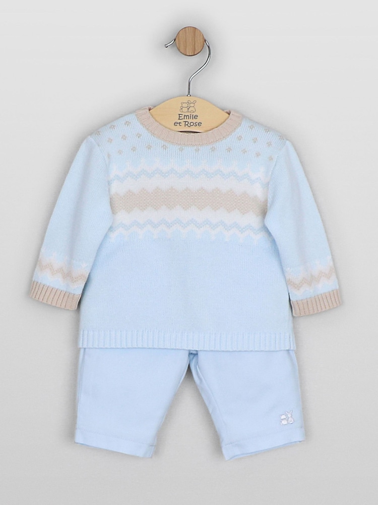 Emile Et Rose Blue Martin - Jumper With Fairisle Design & Soft Cotton Trousers - Image 2 of 6 Emile Et Rose Blue Martin - Jumper With Fairisle Design & Soft Cotton Trousers - Image 2 of 6