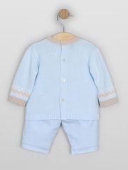 Emile Et Rose Blue Martin - Jumper With Fairisle Design & Soft Cotton Trousers - Image 4 of 6