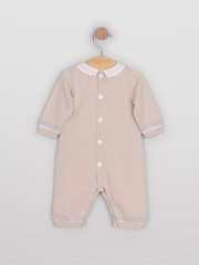 Emile Et Rose Natural Milo - Knitted All-In-One With Large Teddy Motif & Hat - Image 3 of 4