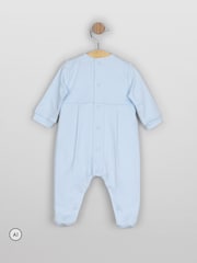 Emile Et Rose Blue Miller - All-In-One With Pleated Panel, Embroidery & Hat - Image 3 of 4