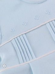 Emile Et Rose Blue Miller - All-In-One With Pleated Panel, Embroidery & Hat - Image 4 of 4
