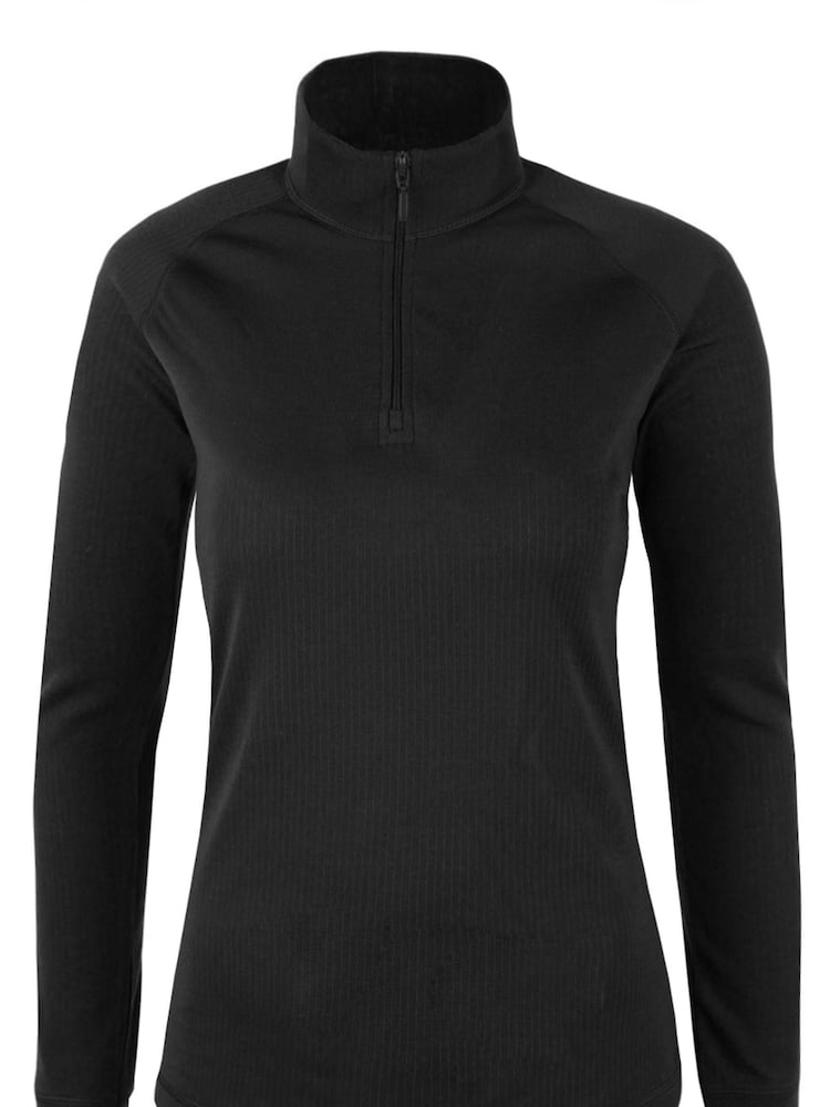 Mountain Warehouse Black Talus Womens Zip Neck Thermal Top - Image 1 of 1