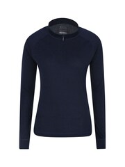 Mountain Warehouse Navy Talus Womens Zip Neck Thermal Top - Image 1 of 5