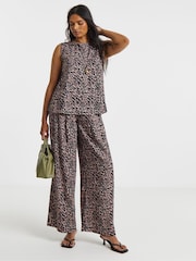 Simply Be Linen Mix Palazzo Trousers - Image 1 de 4