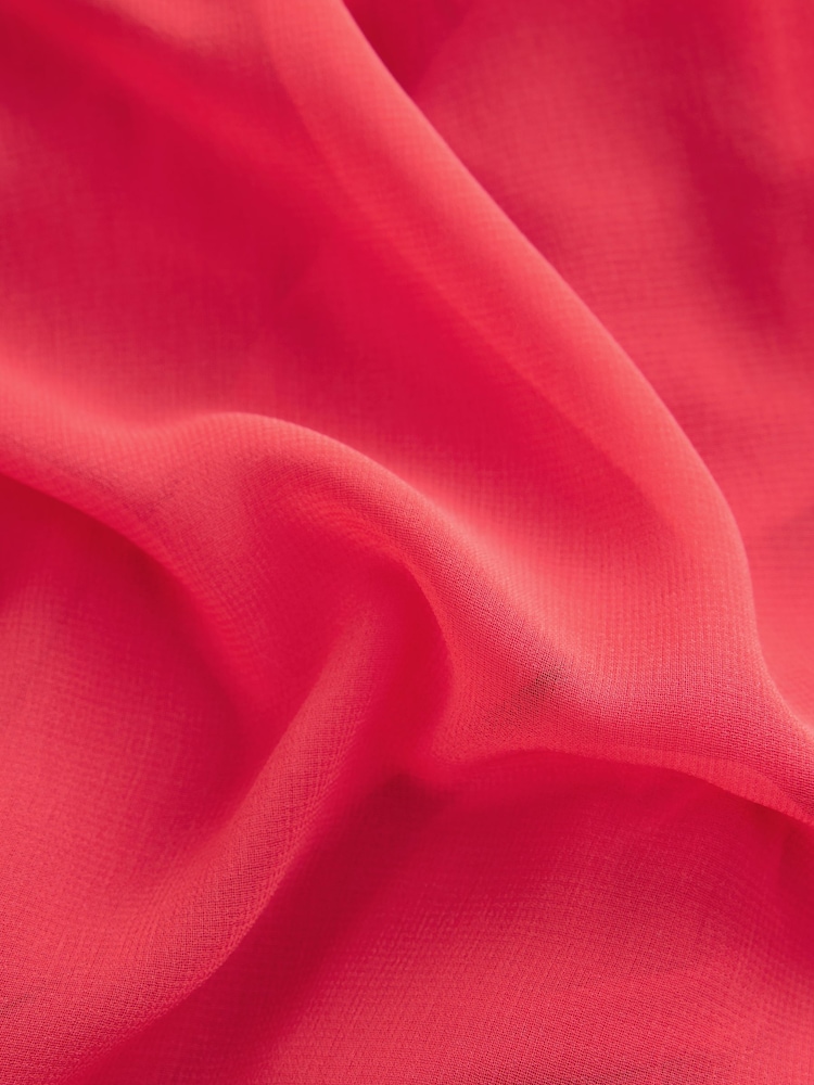 Red Sheer Layer Cape Sleeve Top with Cami - Image 6 of 6 Red Sheer Layer Cape Sleeve Top with Cami - Image 6 of 6