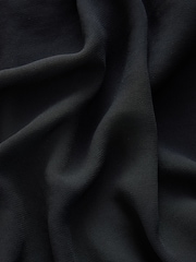Black Sheer Layer Cape Sleeve Top with Cami - Image 6 of 6
