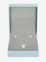Simply Silver Halo Heart Set - Confezione regalo - Immagine 2 di 2