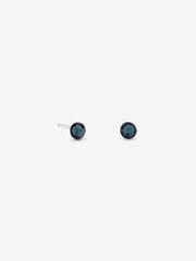 Simply Silver 925 Sterling Blue Montanna 4mm Light Sapphire Studs Earrings - Image 2 of 2