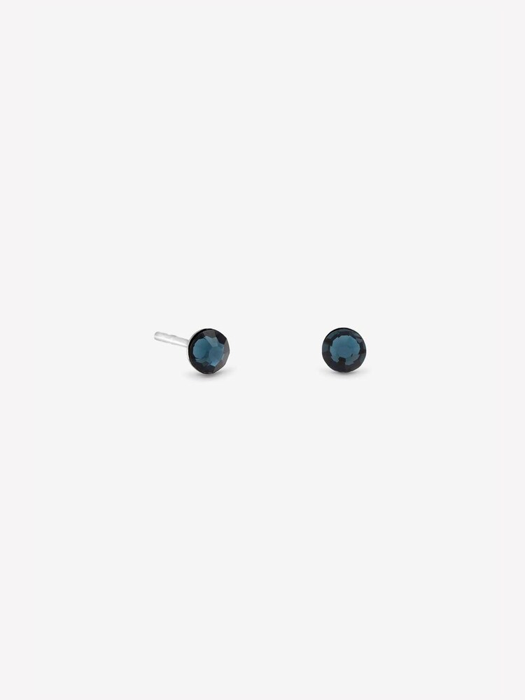 Simply Silver 925 Sterling Blue Montanna 4mm Light Sapphire Studs Earrings - Image 2 of 2