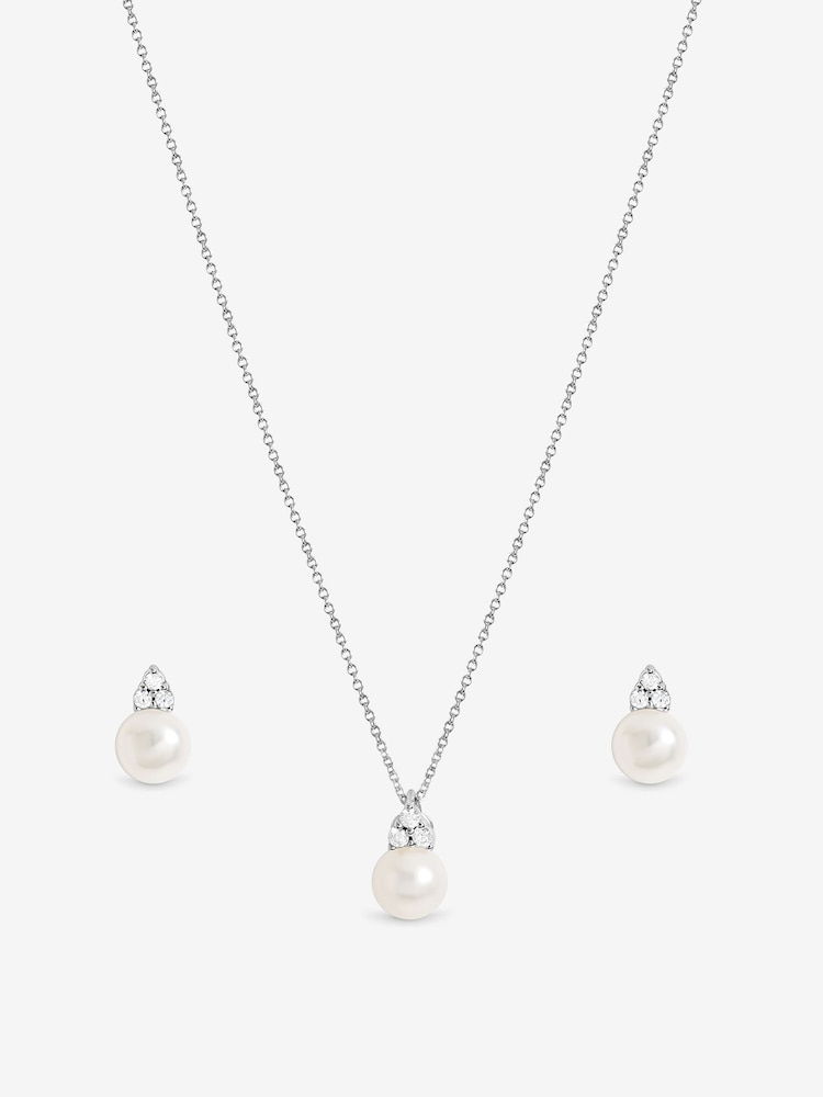 Simply Argento - Set di perle di acqua dolce - Confezione regalo - Immagine 2 di 3
