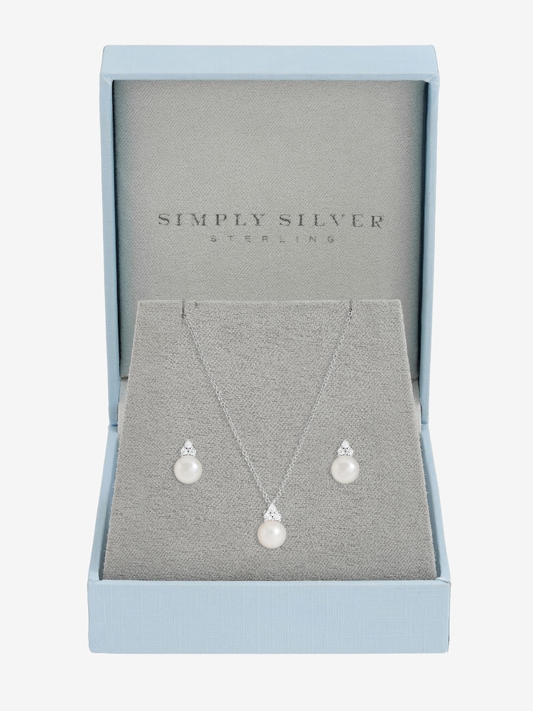Simply Argento - Set di perle di acqua dolce - Confezione regalo - Immagine 3 di 3