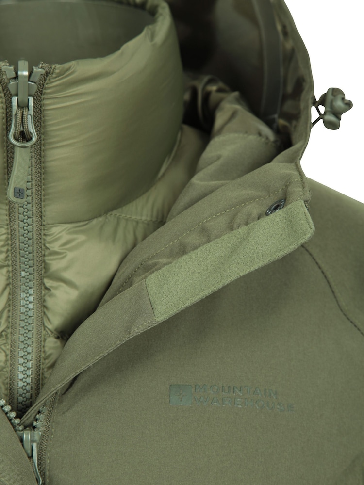 Mountain Warehouse Khaki Green Alaskan Womens 3 In 1 Long Coat - Image 5 of 5