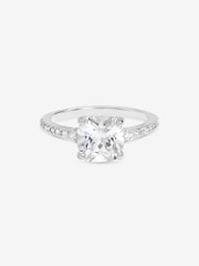 Simply Silver Pave Emerald Cut Engagement Ring - Estuche de regalo - Imagen 1 de 1