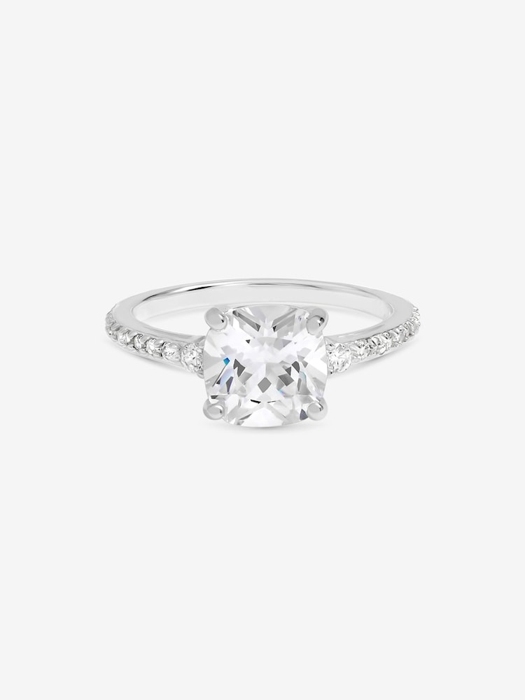 Simply Silver Pave Emerald Cut Engagement Ring - Estuche de regalo - Imagen 1 de 1 Simply Silver Pave Emerald Cut Engagement Ring - Estuche de regalo - Imagen 1 de 1