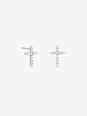 Simply Silver ニュー クロス スタッドピアス - 画像 2 / 2
