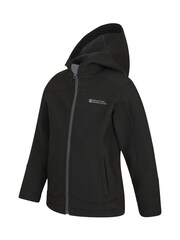 Mountain Warehouse Black Exodus Kids Water Resistant Softshell - Image 4 of 5