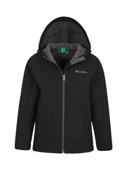 Mountain Warehouse Black Exodus Kids Water Resistant Softshell - Image 5 of 5