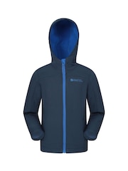 Mountain Warehouse Dark Blue Mountain Warehouse Exodus Kids Water Resistant Softshell - Image 1 of 4
