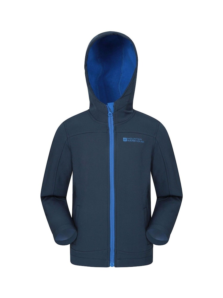 Mountain Warehouse Dark Blue Mountain Warehouse Exodus Kids Water Resistant Softshell - Image 1 of 4