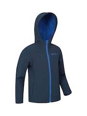Mountain Warehouse Dark Blue Mountain Warehouse Exodus Kids Water Resistant Softshell - Image 2 of 4