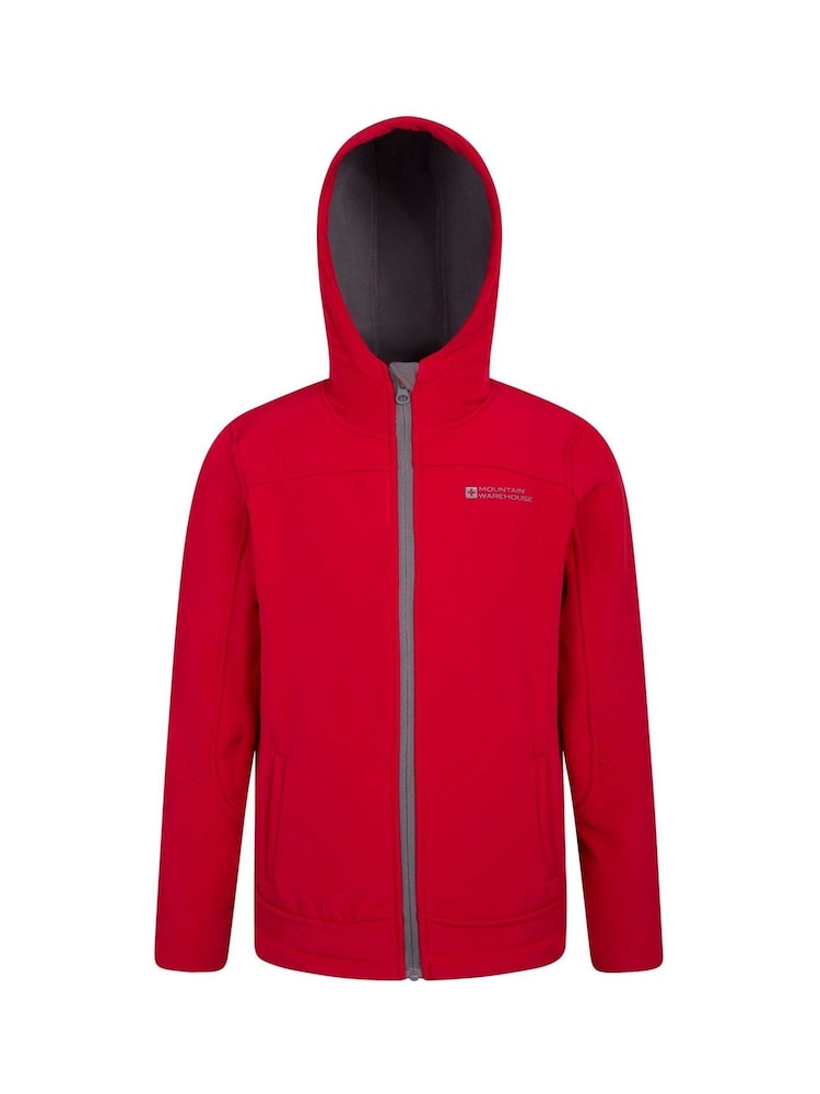Mountain Warehouse Red Exodus Kids Water Resistant Softshell - Image 1 of 5