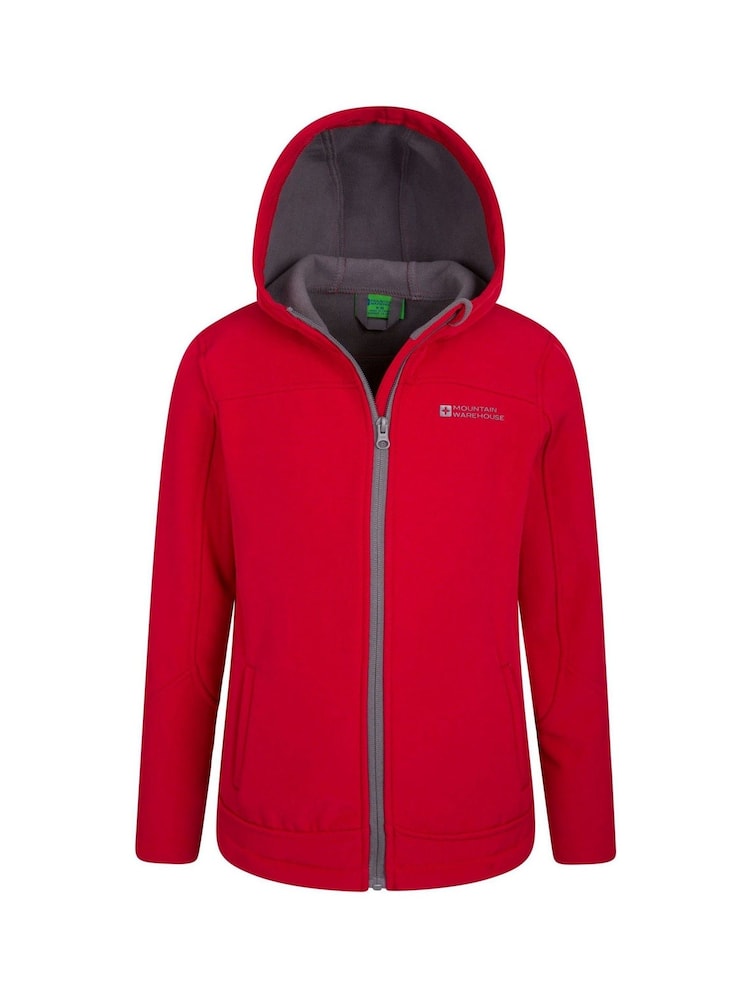 Mountain Warehouse Red Exodus Kids Water Resistant Softshell - Image 2 of 5