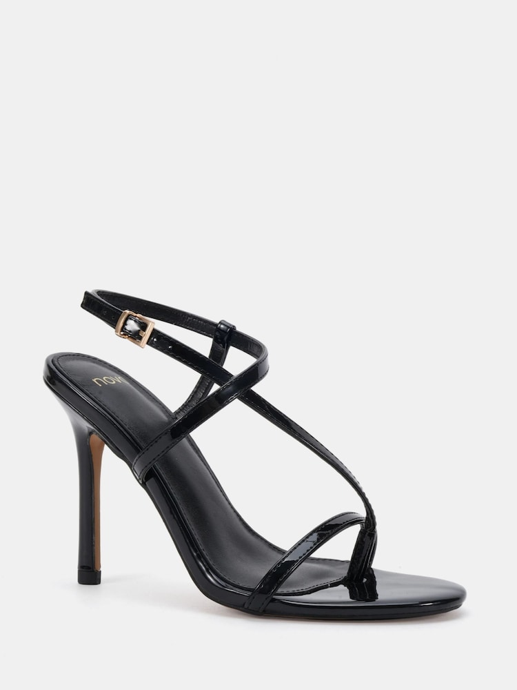 Novo Black Rowan High Heel Strappy Stiletto Sandals - Image 2 of 5 Novo Black Rowan High Heel Strappy Stiletto Sandals - Image 2 of 5