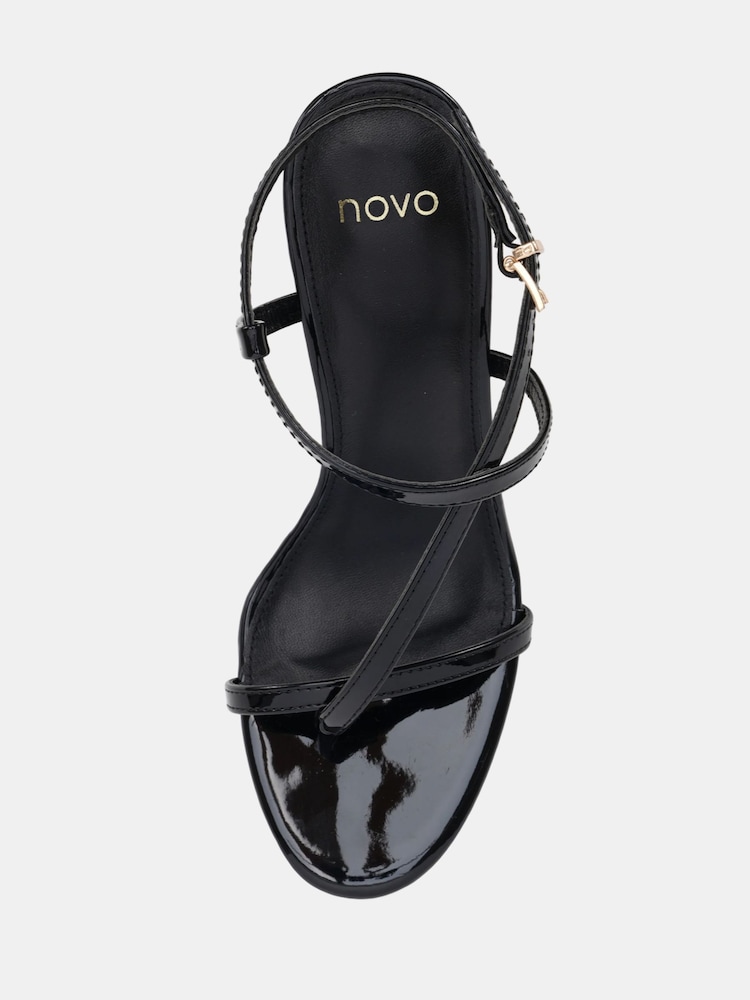 Novo Black Rowan High Heel Strappy Stiletto Sandals - Image 5 of 5 Novo Black Rowan High Heel Strappy Stiletto Sandals - Image 5 of 5