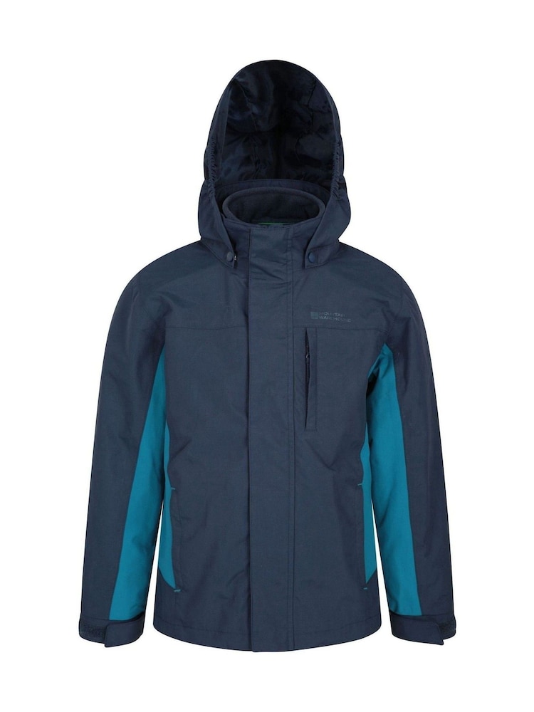 Mountain Warehouse Blue Cannonball 3 In 1 Kids Waterproof Jacket - Image 2 of 5