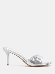 Novo Silver Rosie Heeled Mule Stiletto Sandals - Image 2 of 6
