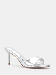 Novo Silver Rosie Heeled Mule Stiletto Sandals - Image 3 of 6