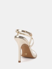 Novo Gold Rowan High Heel Strappy Stiletto Sandals - Image 3 of 5