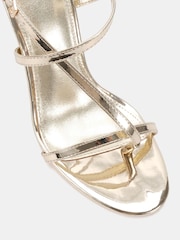 Novo Gold Rowan High Heel Strappy Stiletto Sandals - Image 4 of 5