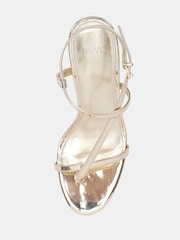 Novo Gold Rowan High Heel Strappy Stiletto Sandals - Image 5 of 5