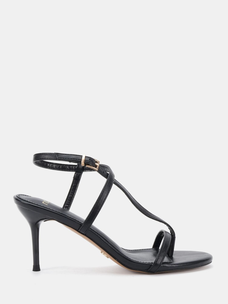 Novo Black Rosselyn Mid Heel Strappy Stiletto Sandals - Image 1 of 5 Novo Black Rosselyn Mid Heel Strappy Stiletto Sandals - Image 1 of 5