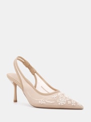 Novo Nude Raye Slingback Embellished Point Stiletto Court Shoes - Image 3 of 6