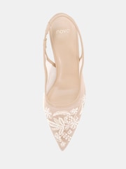 Novo Nude Raye Slingback Embellished Point Stiletto Court Shoes - Image 6 of 6