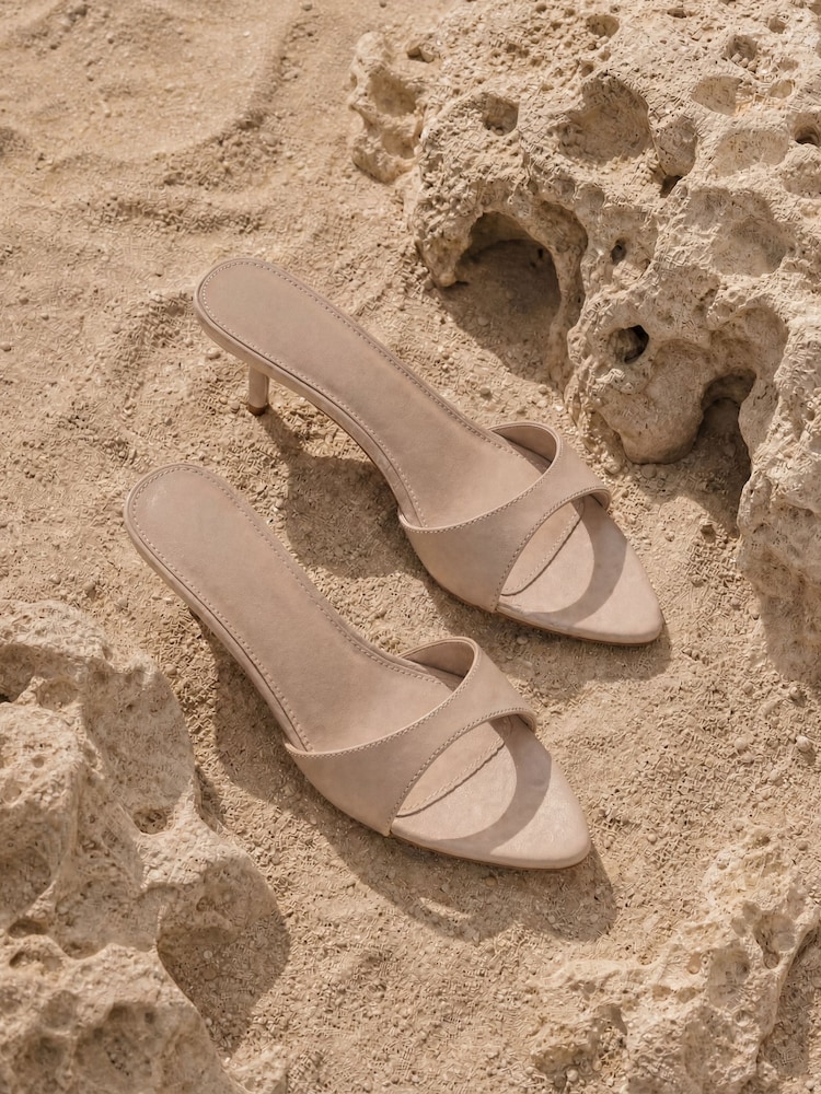 Novo Nude Rachel Mid Heel Pointed Toe Mule Sandals - Image 6 of 6