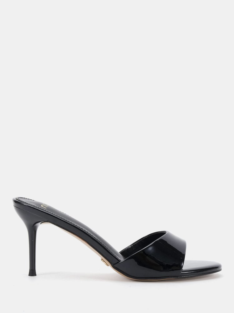 Novo Black Rosie Heeled Mule Stiletto Sandals - Image 2 of 6 Novo Black Rosie Heeled Mule Stiletto Sandals - Image 2 of 6