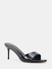Novo Black Rosie Heeled Mule Stiletto Sandals - Image 3 of 6