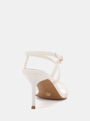 Novo White Rosselyn Mid Heel Strappy Stiletto Sandals - Image 3 of 5
